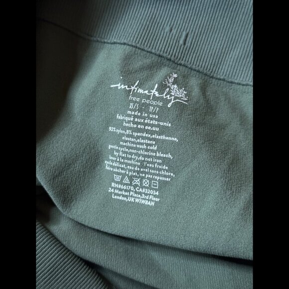 Free People Biker Shorts XS Womens Green Pull On High Rise Intimates Seamless - Picture 6 of 6